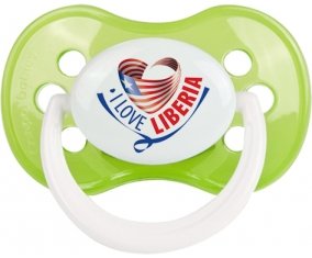 I Love Liberia Tétine Anatomique Vert classique