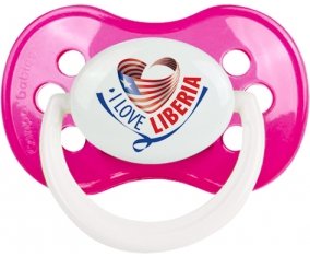 I Love Liberia Tétine Anatomique Rose foncé classique