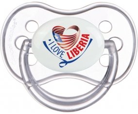 I Love Liberia Tétine Anatomique Transparente classique