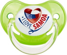 I Love Samoa Sucette Physiologique Vert classique