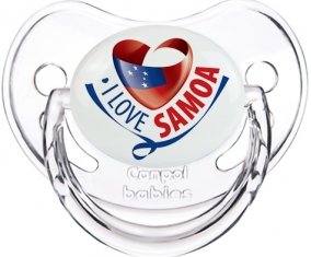 I Love Samoa Sucette Physiologique Transparent classique