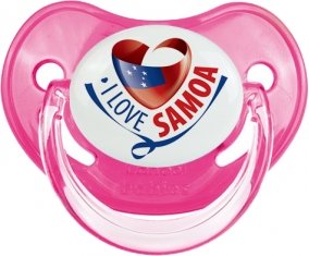 I Love Samoa Sucette Physiologique Rose classique