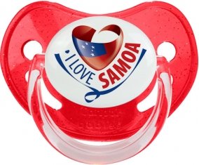 I Love Samoa Sucette Physiologique Rouge à paillette