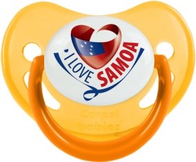 I Love Samoa Sucette Physiologique Jaune phosphorescente