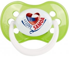 I Love Samoa Sucette Anatomique Vert classique