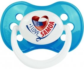 I Love Samoa Sucette Anatomique Cyan classique