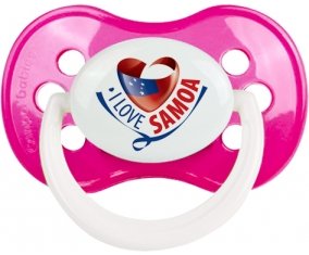 I Love Samoa Sucette Anatomique Rose foncé classique