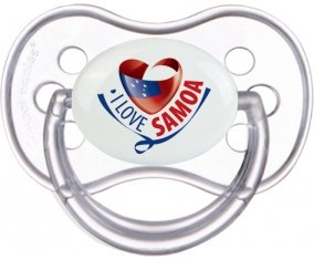 I Love Samoa Sucette Anatomique Transparente classique