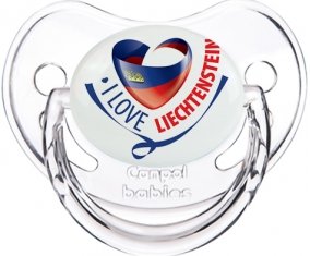 I Love Liechtenstein maps Tétine Physiologique Transparent classique