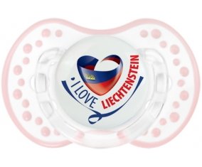 I Love Liechtenstein maps Sucete LOVI Dynamic Retro-blanc-rose-tendre classique