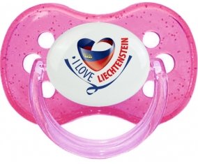 I Love Liechtenstein maps Sucete Cerise Rose à paillette