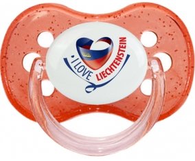 I Love Liechtenstein maps Sucete Cerise Rouge à paillette