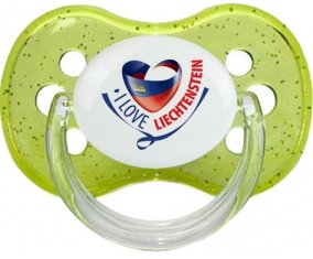 I Love Liechtenstein maps Sucete Cerise Vert à paillette