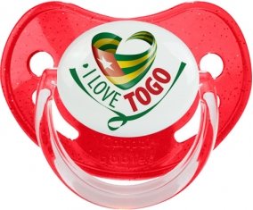 I Love Togo Sucete Physiologique Rouge à paillette