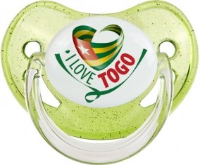 I Love Togo Sucete Physiologique Vert à paillette