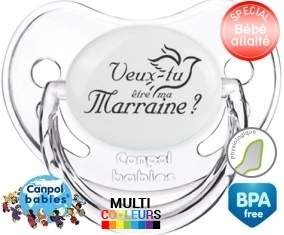 Veux-tu être ma marraine? Style1: Sucette Physiologique-su7.fr