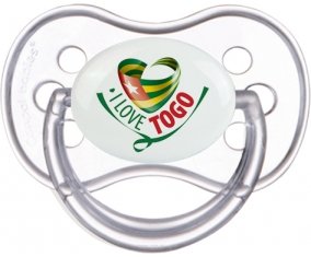 I Love Togo Sucette Anatomique Transparente classique