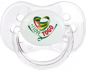 I Love Togo Sucette Cerise Transparent classique