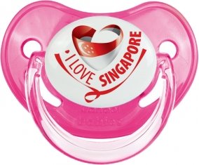 I Love Singapore Sucette Physiologique Rose classique