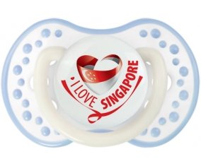I Love Singapore Sucette LOVI Dynamic Blanc-cyan classique