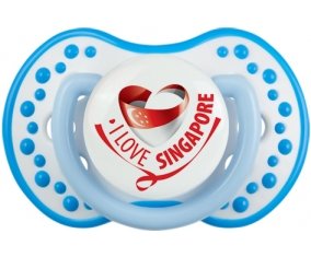 I Love Singapore Sucette LOVI Dynamic Blanc-bleu phosphorescente