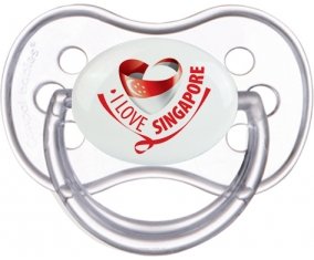 I Love Singapore Tétine Anatomique Transparente classique