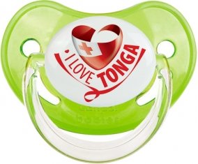 I Love Tonga Sucette Physiologique Vert classique