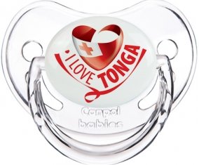 I Love Tonga Sucette Physiologique Transparent classique