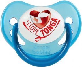 I Love Tonga Sucette Physiologique Bleue phosphorescente