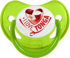 I Love Tonga Sucette Physiologique Vert phosphorescente