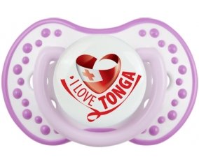 I Love Tonga Sucette LOVI Dynamic Blanc-mauve classique
