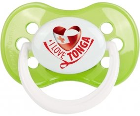 I Love Tonga Sucette Anatomique Vert classique
