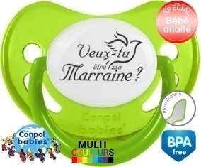 Veux-tu être ma marraine? Style1: Sucette Physiologique-su7.fr