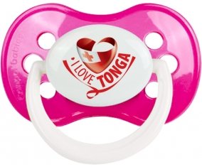 I Love Tonga Sucette Anatomique Rose foncé classique