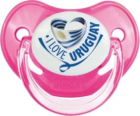 I Love Uruguay Tétine Physiologique Rose classique