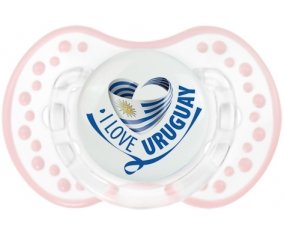 I Love Uruguay Sucete LOVI Dynamic Retro-blanc-rose-tendre classique