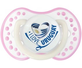 I Love Uruguay Sucete LOVI Dynamic Blanc-rose phosphorescente