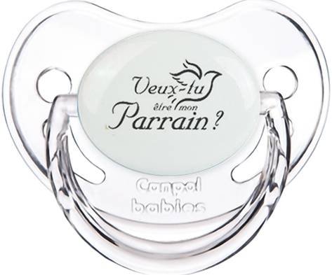 Veux-tu être mon parrain? Style1: Sucette Physiologique-su7.fr
