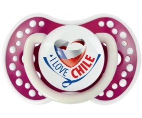 I Love Chile Tétine LOVI Dynamic Fuchsia phosphorescente