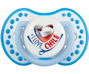 I Love Chile Tétine LOVI Dynamic Blanc-bleu phosphorescente