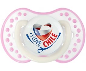 I Love Chile Tétine LOVI Dynamic Blanc-rose phosphorescente