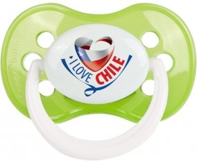 I Love Chile Sucette Anatomique Vert classique