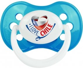 I Love Chile Sucette Anatomique Cyan classique