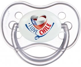 I Love Chile Sucette Anatomique Transparente classique