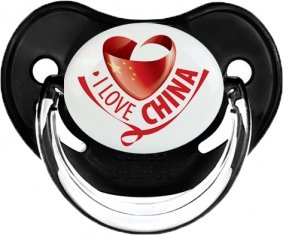 I Love China Sucette Physiologique Noir classique