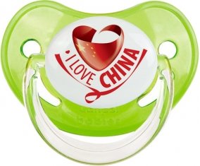 I Love China Sucette Physiologique Vert classique