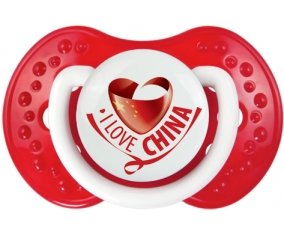 I Love China Sucette LOVI Dynamic Blanc-rouge classique