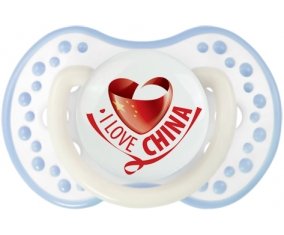 I Love China Sucette LOVI Dynamic Blanc-cyan classique