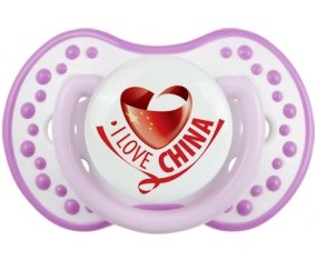 I Love China Sucette LOVI Dynamic Blanc-mauve classique