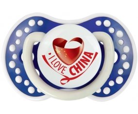 I Love China Sucette LOVI Dynamic Bleu-marine phosphorescente
